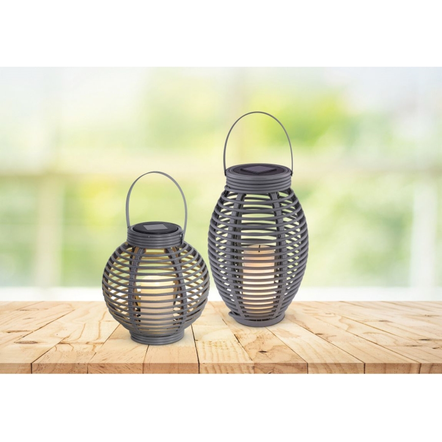 Globo - LED solcellelampe LED/0,06W/3,2V IP44 200 mAh Rattan
