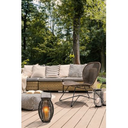 Globo - LED solcellelampe LED/0,06W/3,2V IP44 200 mAh Rattan