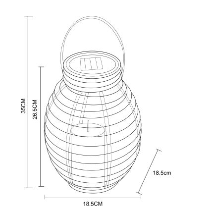 Globo - LED solcellelampe LED/0,06W/3,2V IP44 200 mAh Rattan