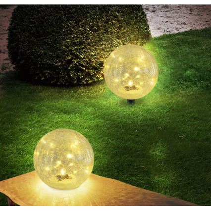 Globo - LED solcellelampe 15xLED/0,06W/3,2V diameter 15 cm IP44