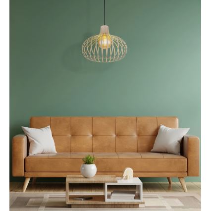Globo - Pendel på wire 1xE27/40W/230V beige