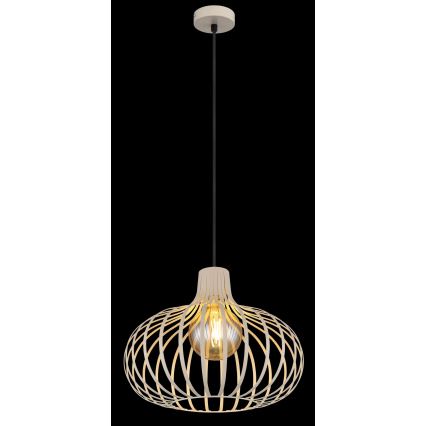 Globo - Pendel på wire 1xE27/40W/230V beige