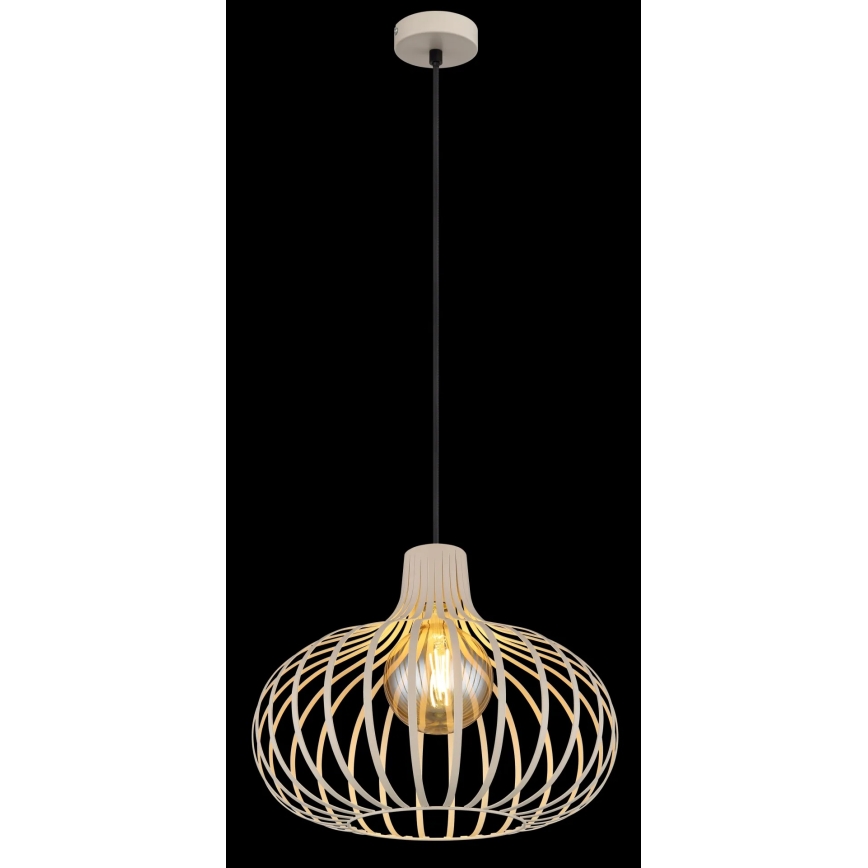 Globo - Pendel på wire 1xE27/40W/230V beige