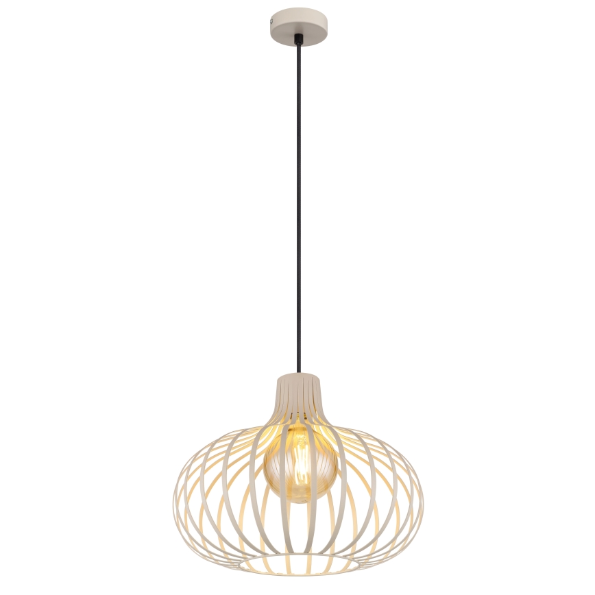 Globo - Pendel på wire 1xE27/40W/230V beige