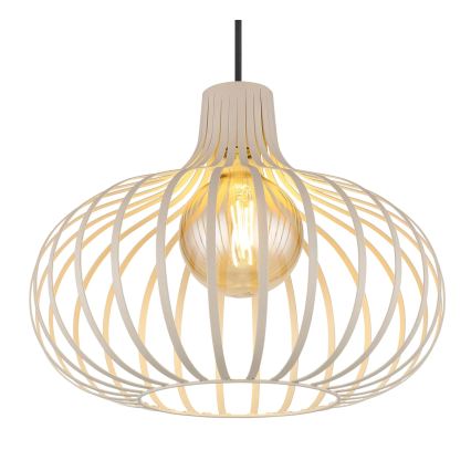 Globo - Pendel på wire 1xE27/40W/230V beige