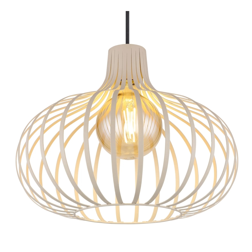 Globo - Pendel på wire 1xE27/40W/230V beige
