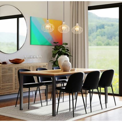 Globo - Pendel på ledning 3xE27/40W/230V beige