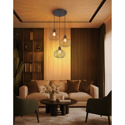 Globo - Pendel på ledning 3xE27/40W/230V