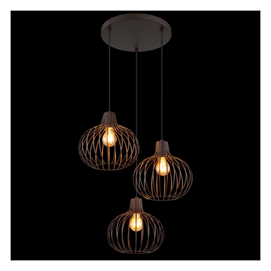 Globo - Pendel på ledning 3xE27/40W/230V