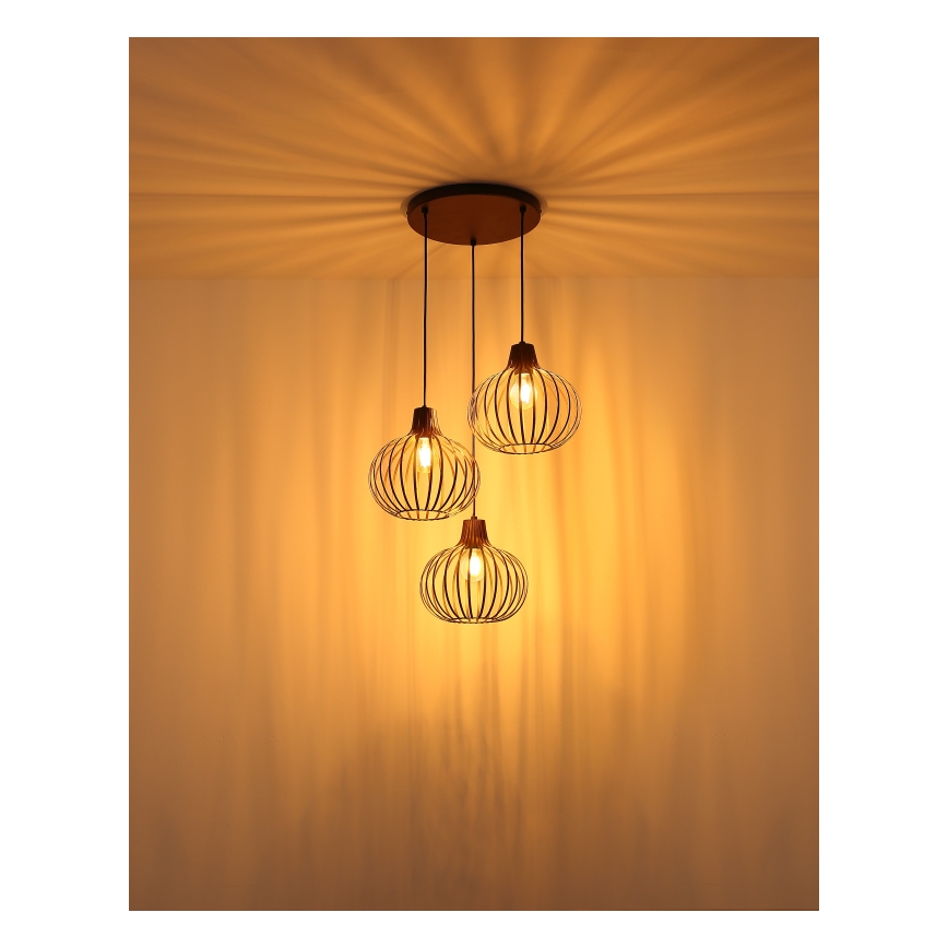Globo - Pendel på ledning 3xE27/40W/230V