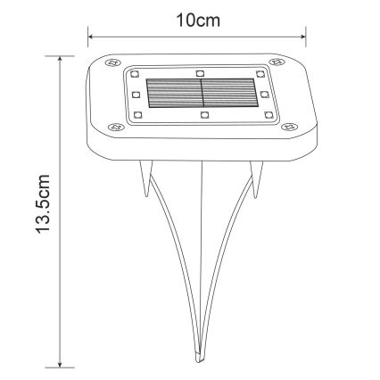 Globo - SÆT 2x LED solcellelampe LED/0,8W/1,2V IP44