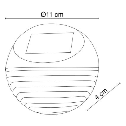 Globo - Soldrevet LED væglampe 2xLED/0,06W/1,2V IP44