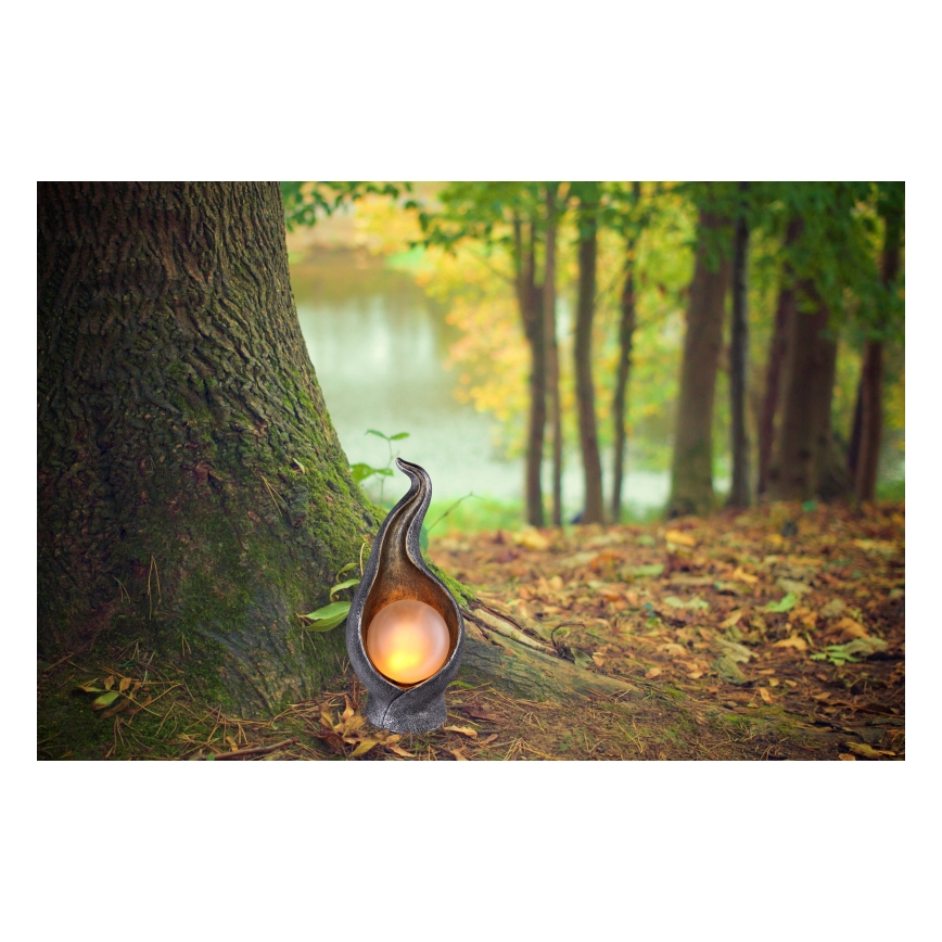 Globo - LED solcellelampe LED/2,16W/3V 3000K IP44 sølvfarvet
