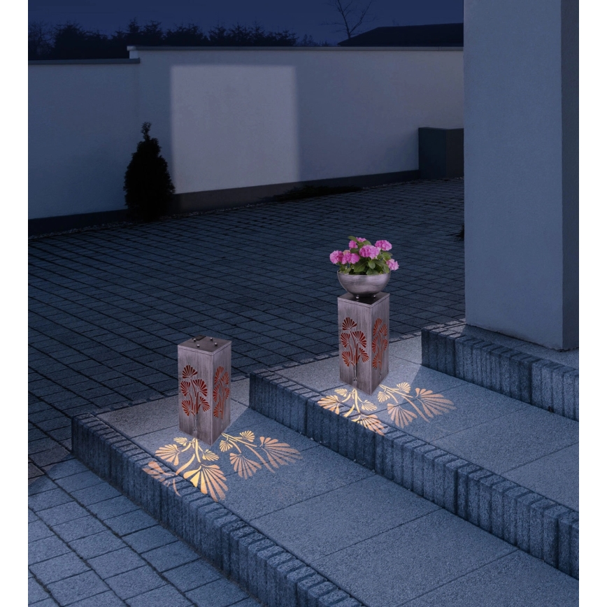 Globo - LED solcellelampe med blomsterpotte LED/3V IP44 300 mAh