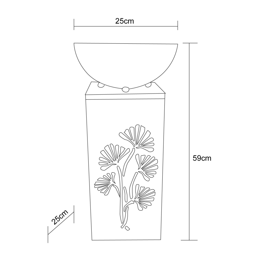 Globo - LED solcellelampe med blomsterpotte LED/3V IP44 300 mAh