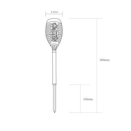Globo - SÆT 2x LED solcellelampe LED/0,1W/3V IP44