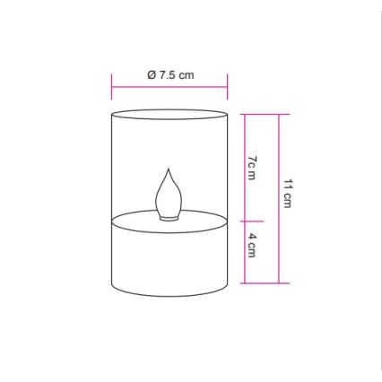 Globo - LED solcellelampe LED/0,06W/3,2V 1800K IP44 100 mAh