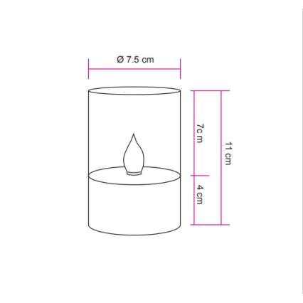 Globo - LED solcellelampe LED/0,06W/3,2V 1800K IP44