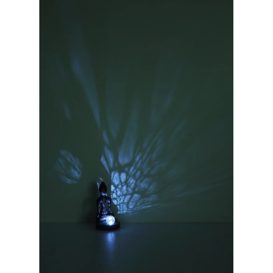 Globo - LED solcellelampe LED/3V IP44 200 mAh Buddha-statue