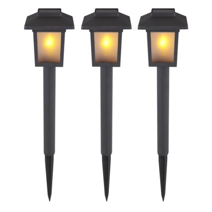Globo - SÆT 3x LED solcellelampe 3xLED/1,2V IP44 200 mAh