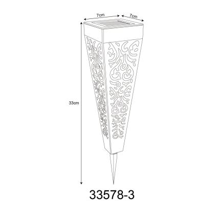 Globo - SÆT 3x LED solcellelampe LED/0,1W/3V IP44