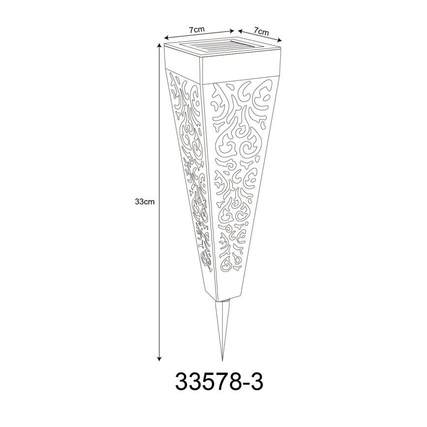 Globo - SÆT 3x LED solcellelampe LED/0,1W/3V IP44