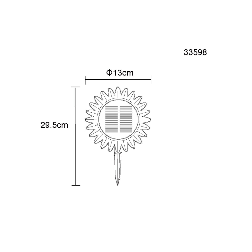 Globo - LED solcellelampe LED/0,06W/3V slunečnice IP44