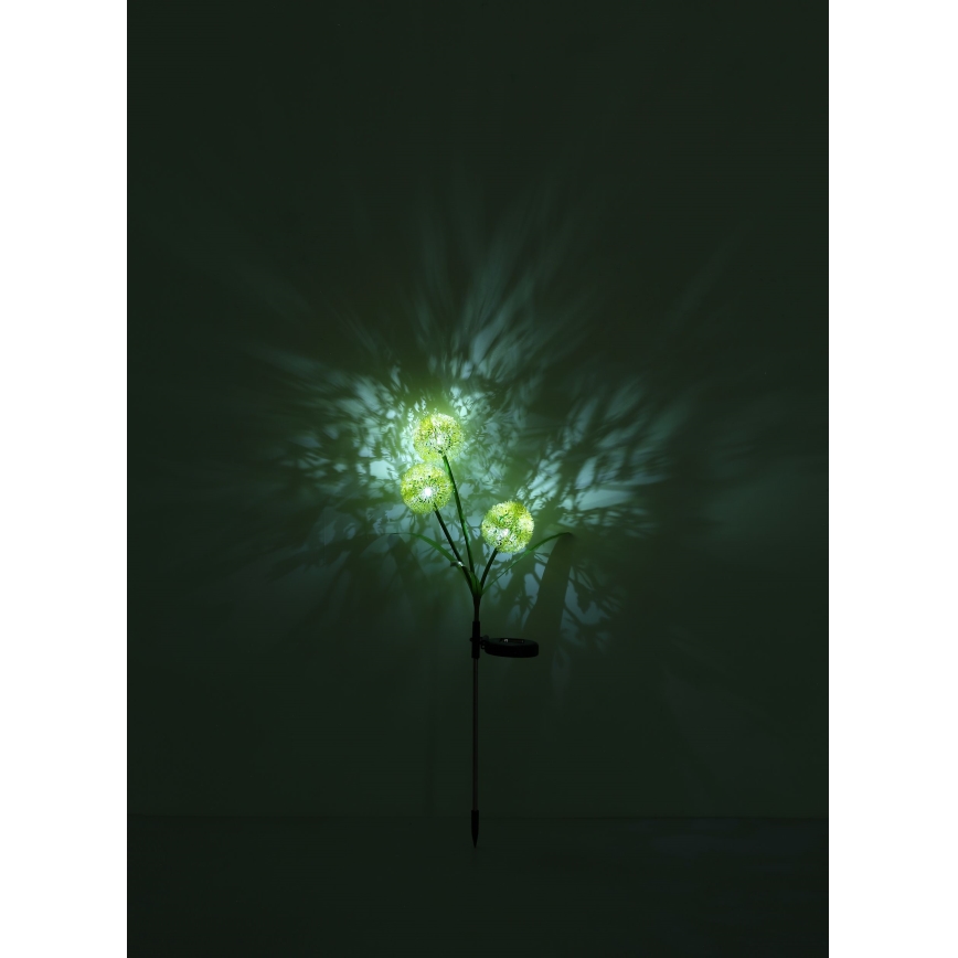 Globo  - LED solcellelampe 3xLED/0,06W/3V 5000K IP44 gul