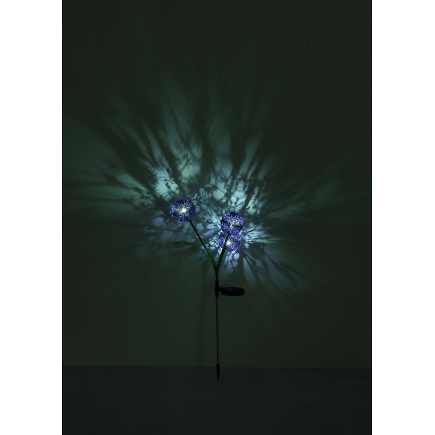 Globo - LED solcellelampe 3xLED/0,06W/3V 5000K IP44 lilla