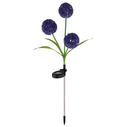 Globo - LED solcellelampe 3xLED/0,06W/3V 5000K IP44 lilla