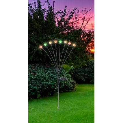 Globo - LED solcellelampe med RGB-farver 8xLED/0,06W/3,2V IP44