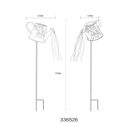 Globo - LED solcellelampe LED/3V IP44 300 mAh kedel