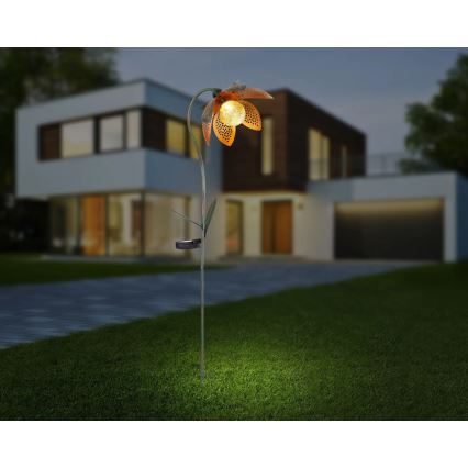 Globo - LED solcellelampe LED/3,2V IP44 200 mAh blomst