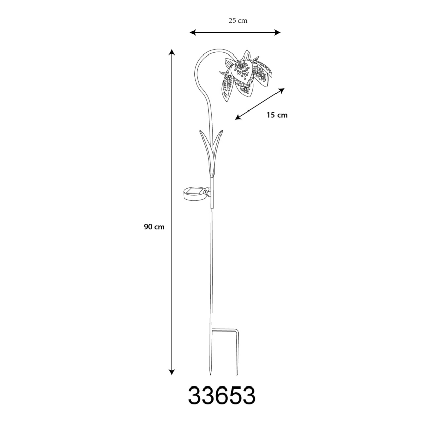 Globo - LED solcellelampe LED/3,2V IP44 200 mAh blomst