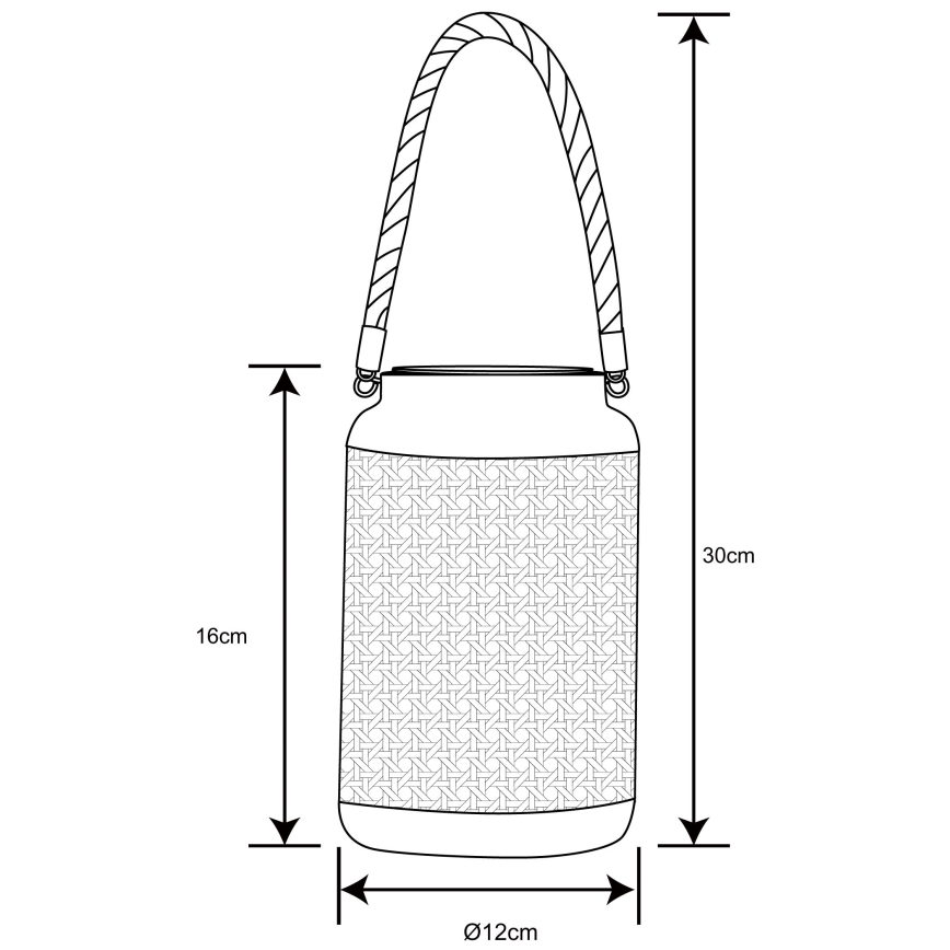 Globo - LED solcellelampe LED/0,06W/3V 3000K IP44 bambus