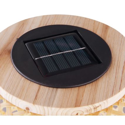 Globo - LED solcellelampe LED/0,06W/3V bambus IP44