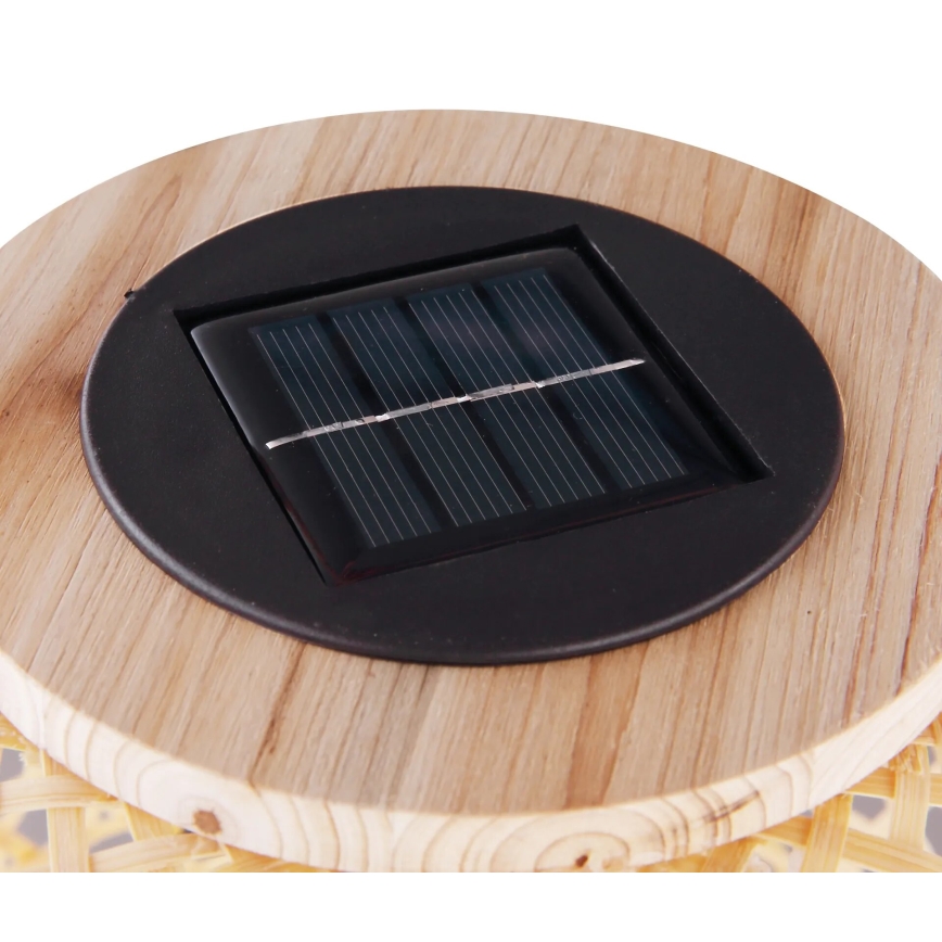 Globo - LED solcellelampe LED/0,06W/3V bambus IP44