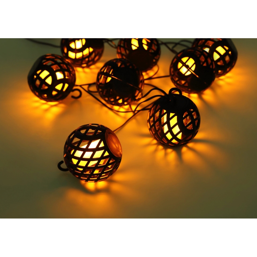 Globo - Soldrevet LED lyskæde 98xLED/0,1W/3V 410 cm IP44 600 mAh