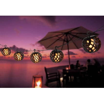 Globo - Soldrevet LED lyskæde 98xLED/0,1W/3V 410 cm IP44 600 mAh