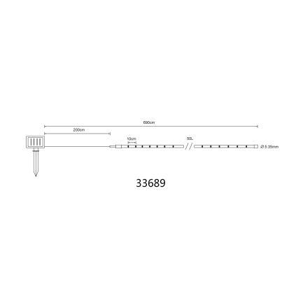 Globo - LED solcelle-lyskæde LED/1,2V IP44 4,9 m 600 mAh