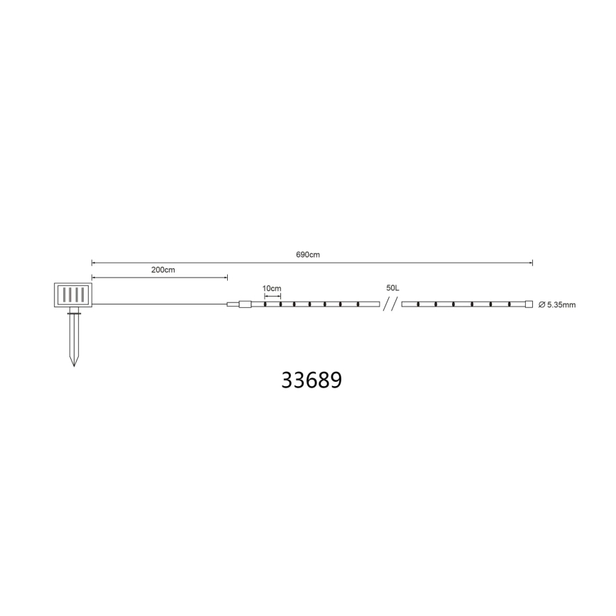 Globo - LED solcelle-lyskæde LED/1,2V IP44 4,9 m 600 mAh