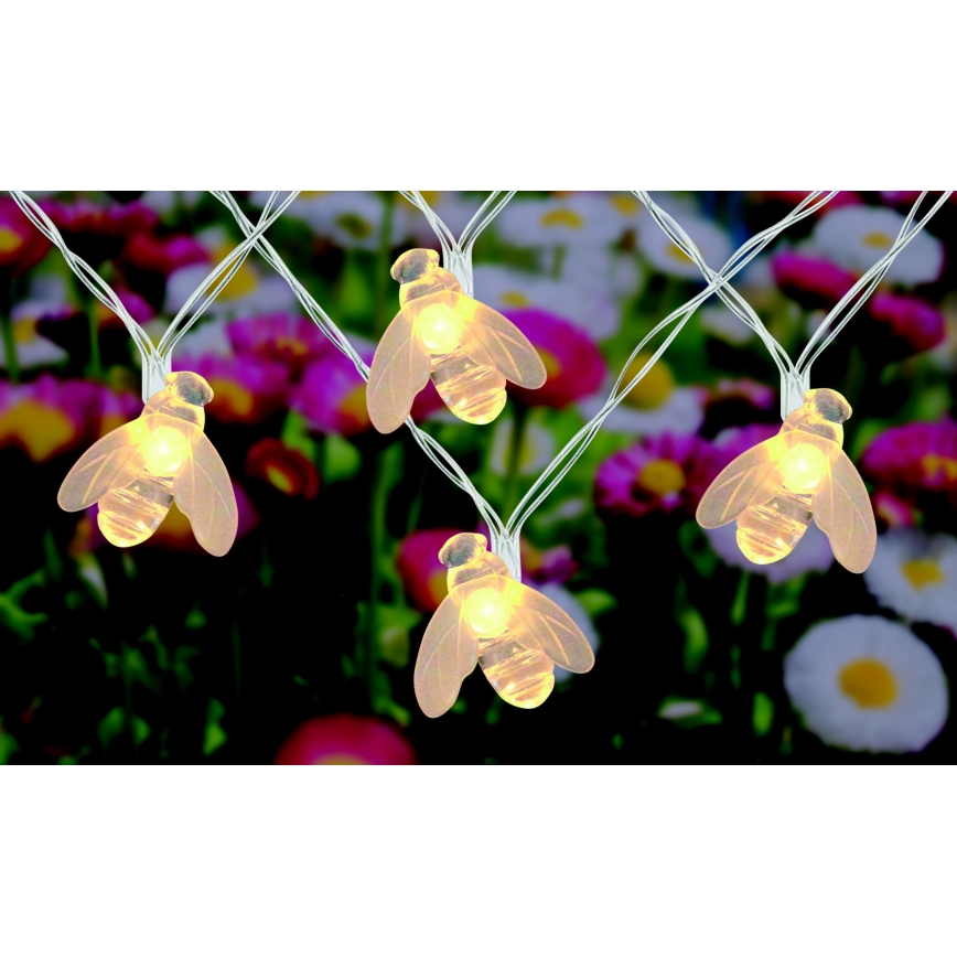 Globo - Soldrevet LED lyskæde 20xLED/0,06W/3V IP44