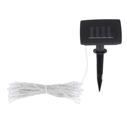 Globo - Soldrevet LED lyskæde 20 m 120xLED/2,4V 2xAAA IP44 600 mAh