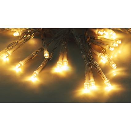 Globo - Soldrevet LED lyskæde 20 m 120xLED/2,4V 2xAAA IP44 600 mAh