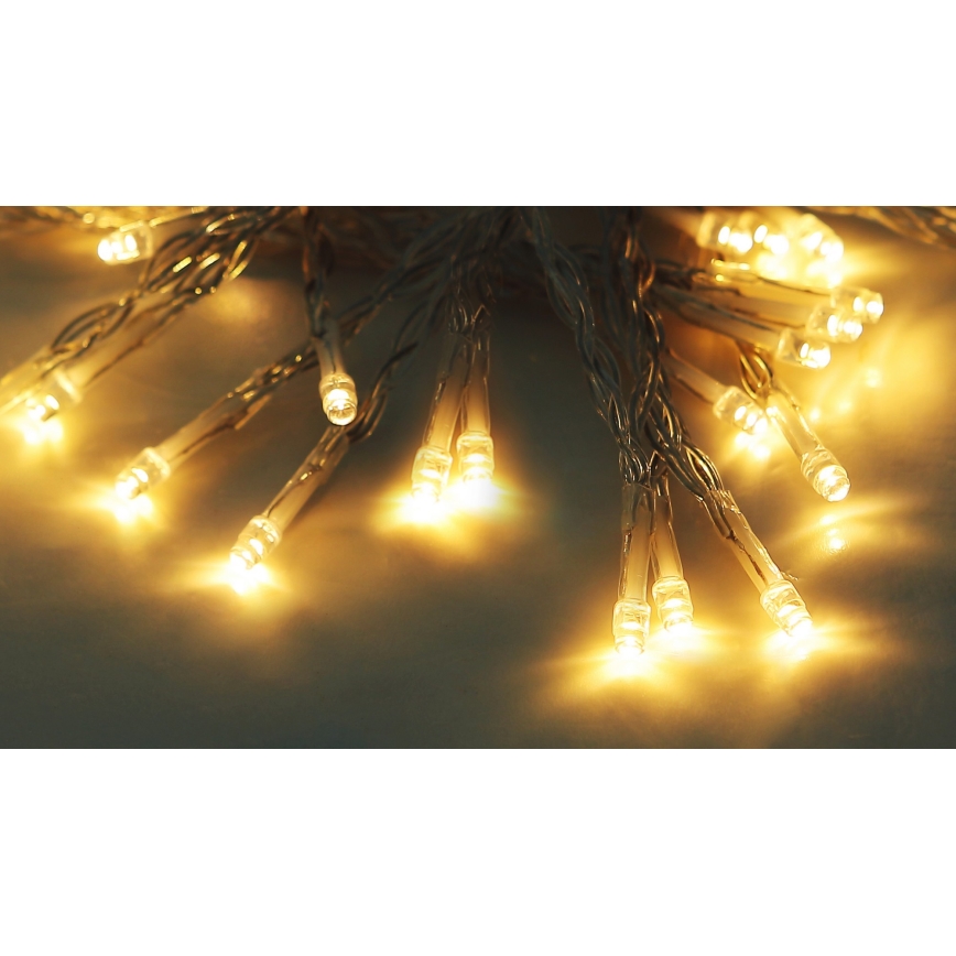 Globo - Soldrevet LED lyskæde 20 m 120xLED/2,4V 2xAAA IP44 600 mAh