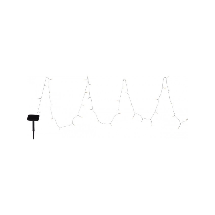 Globo - Soldrevet LED lyskæde 20 m 120xLED/2,4V 2xAAA IP44 600 mAh