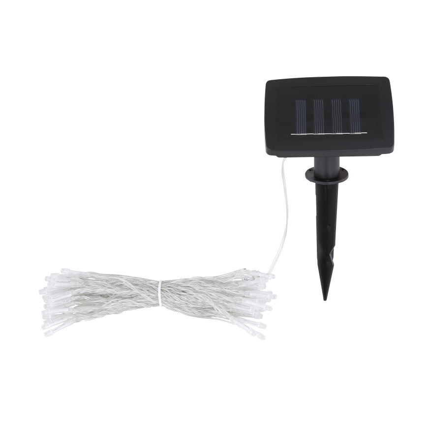 Globo - Soldrevet LED lyskæde 10 m 50xLED/2,4V IP44 600 mAh