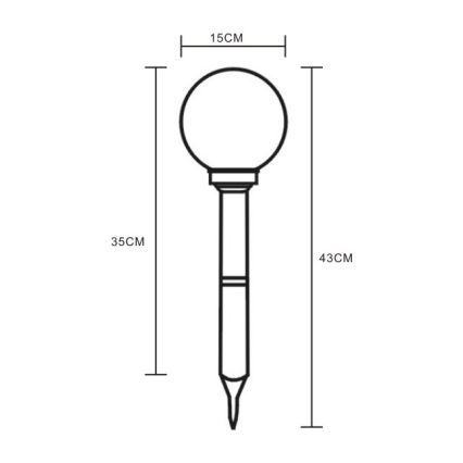 Globo - LED solcellelampe 2xLED/0,06W/1,2V IP44 600 mAh