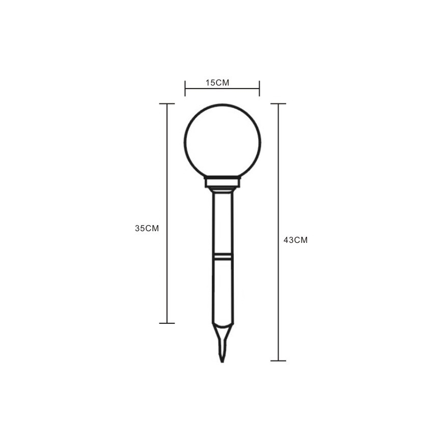 Globo - LED solcellelampe 2xLED/0,06W/1,2V IP44 600 mAh
