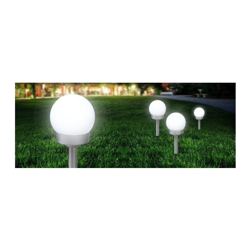 Globo - SÆT 3x LED solcellelampe LED/0,06W/3V 4000K diameter 10 cm IP44